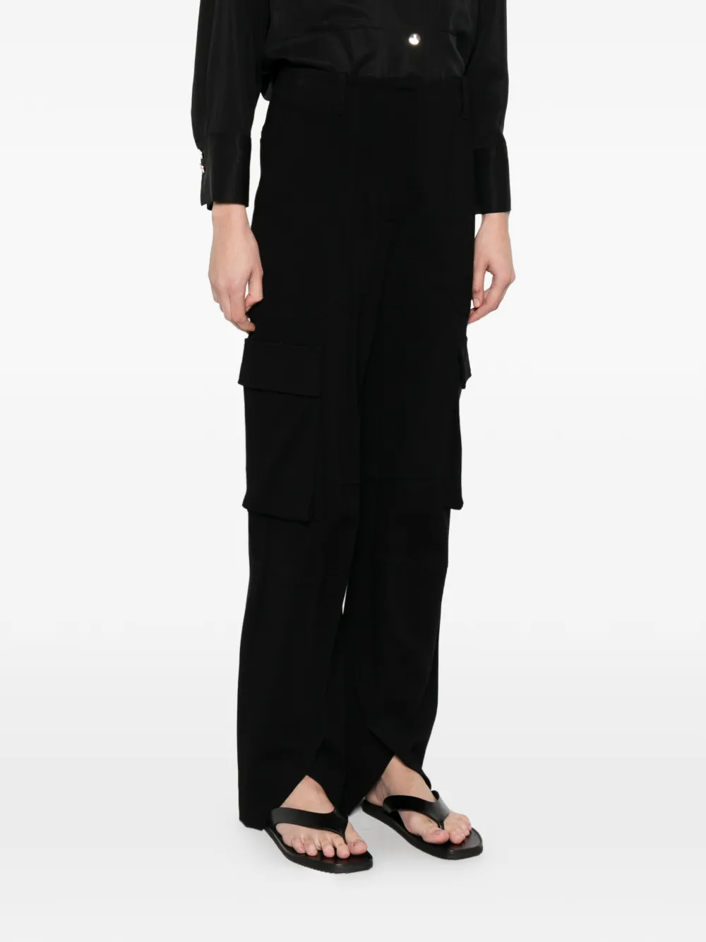  Erika Cavallini Flap-pocket Trousers - Black 