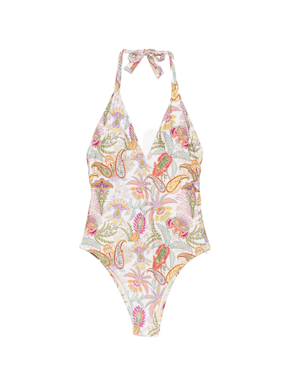 Água De Coco Paisley-print Swimsuit In Multi