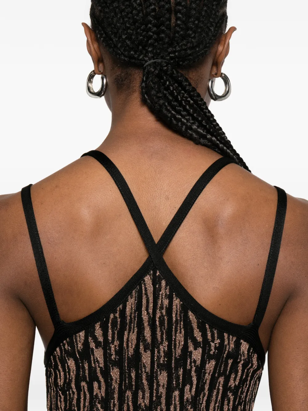 Just Cavalli Mini-jurk met V-hals Bruin
