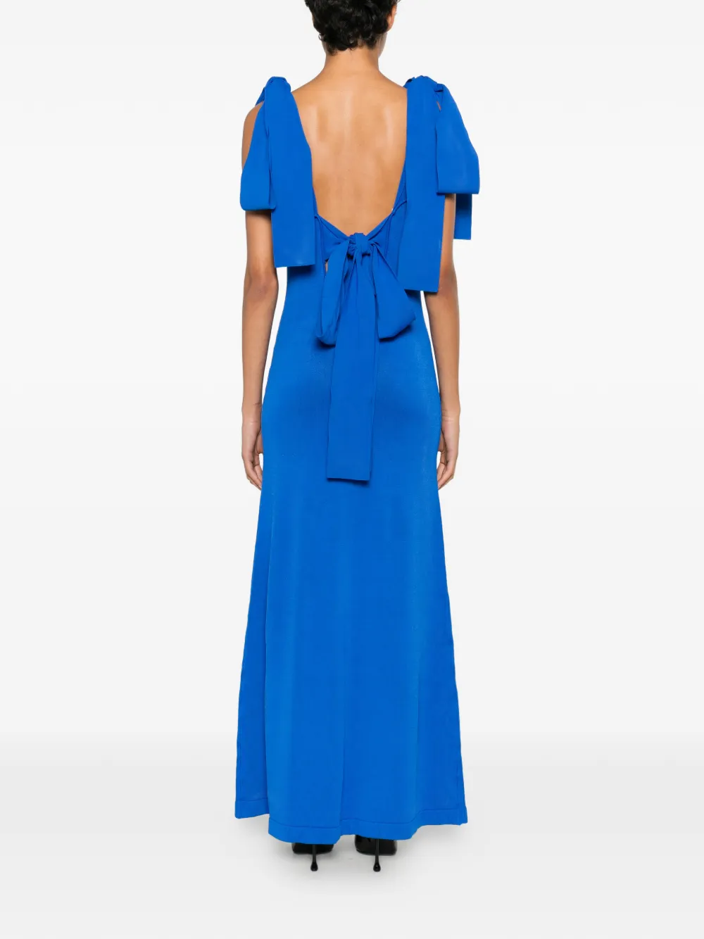 By Malene Birger Meira maxi-jurk met open rug Blauw