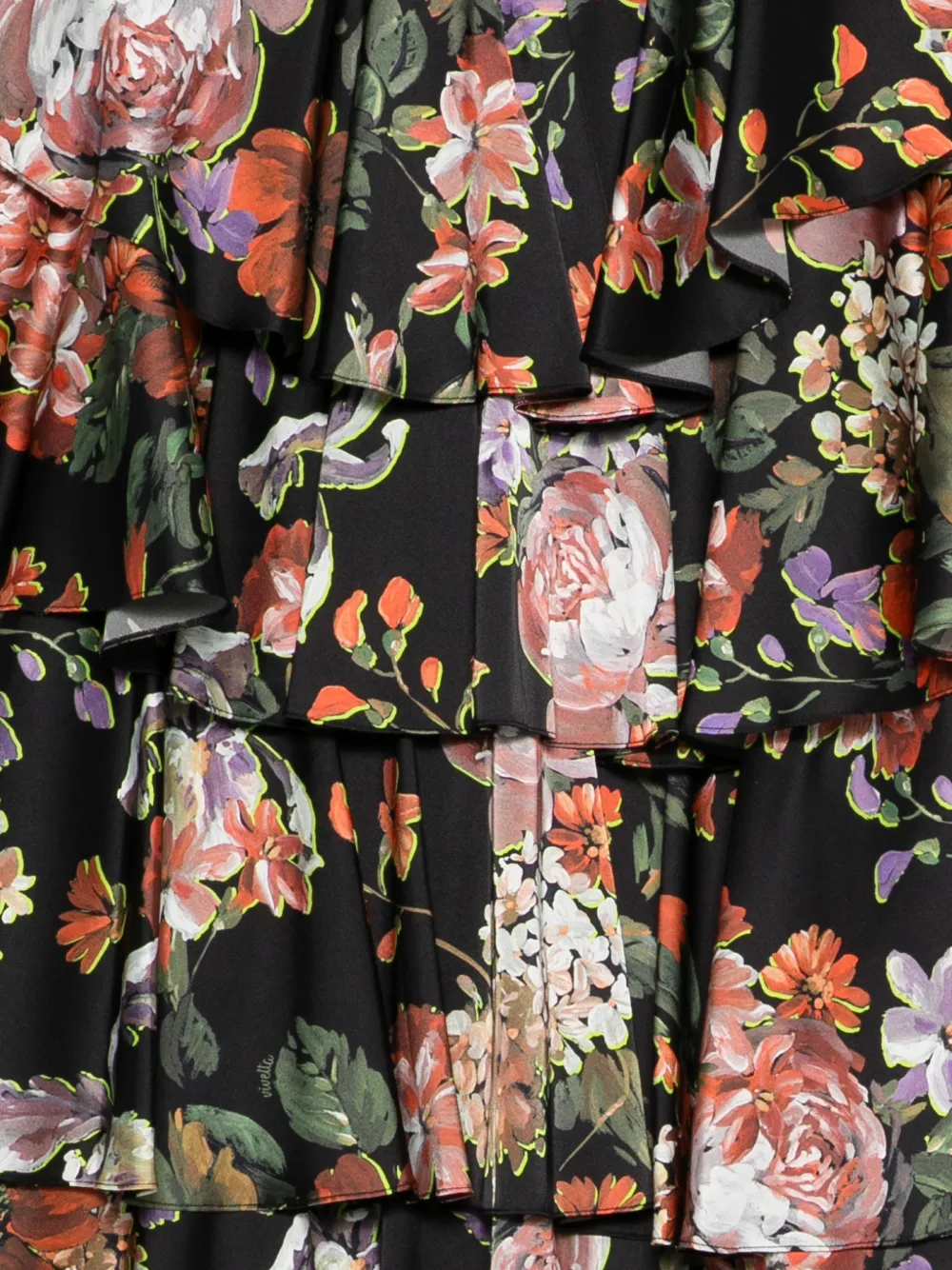 Vivetta Mini-jurk met bloemenprint Zwart