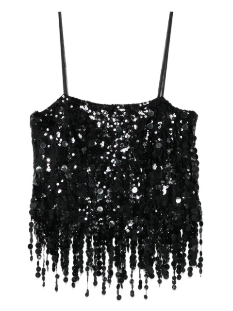 Blumarine sequin fringed top