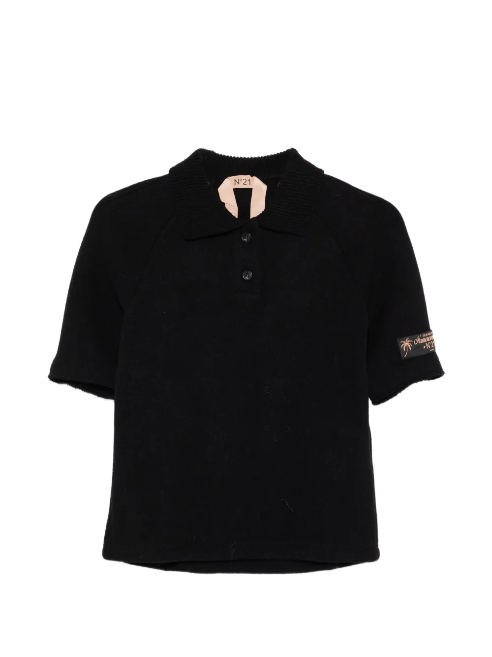 Nº21 buttoned polo knitwear - Nero