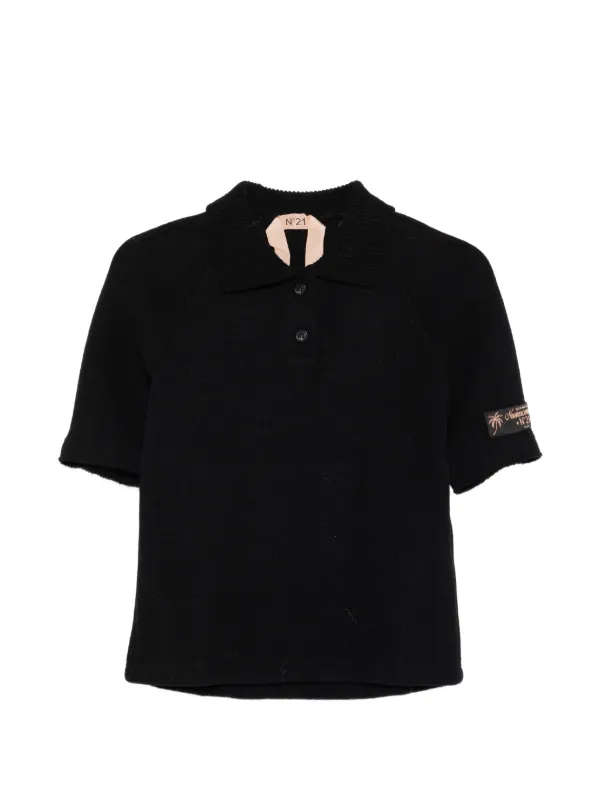 Nº21 ボタン ポロニット | ブラック | FARFETCH JP
