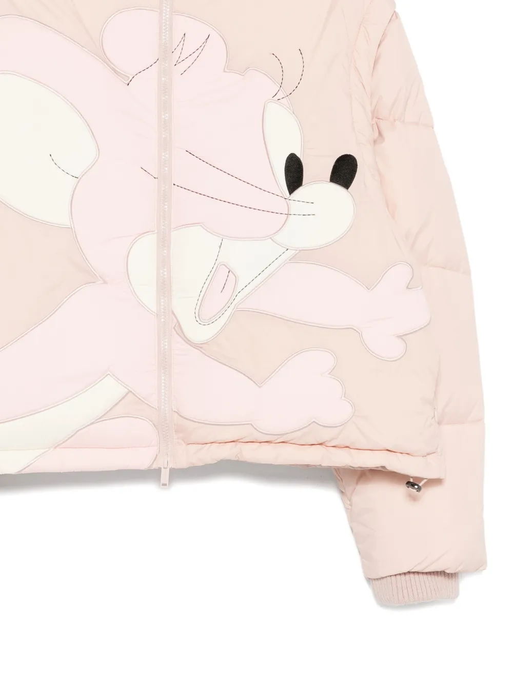 Iceberg Design-embroidered Puff Jacket In Pink