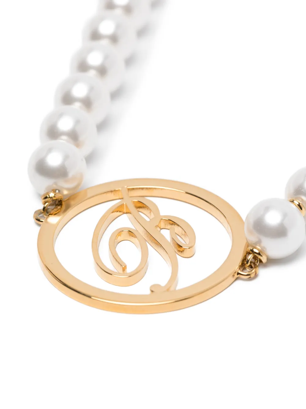 Blumarine collar con detalle de perlas y logo | Image 2