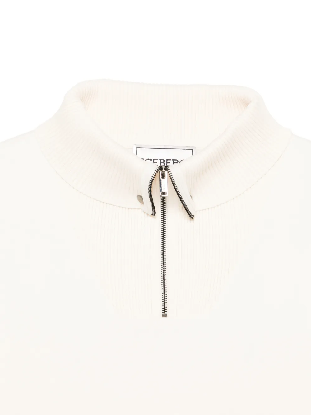 Iceberg Sweater met halve rits Wit