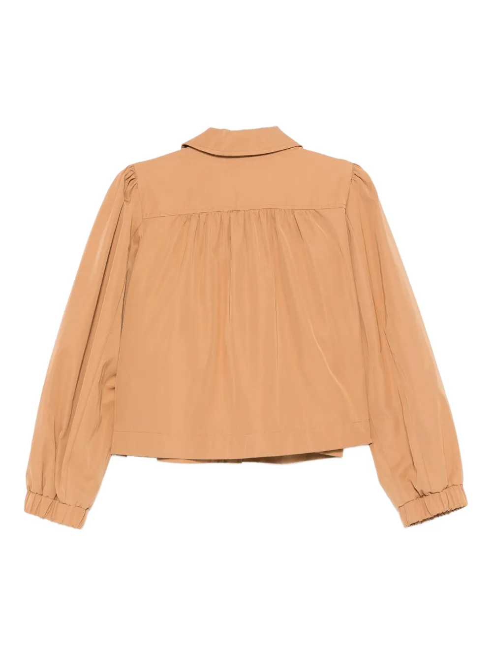 Ba&sh Icon Button Puff-sleeve Overshirt In Brown