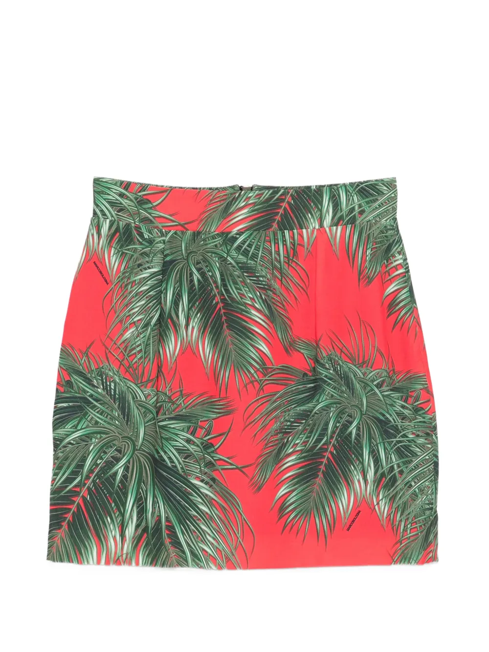 Marco Bologna palm leaf-print skirt - Rosso