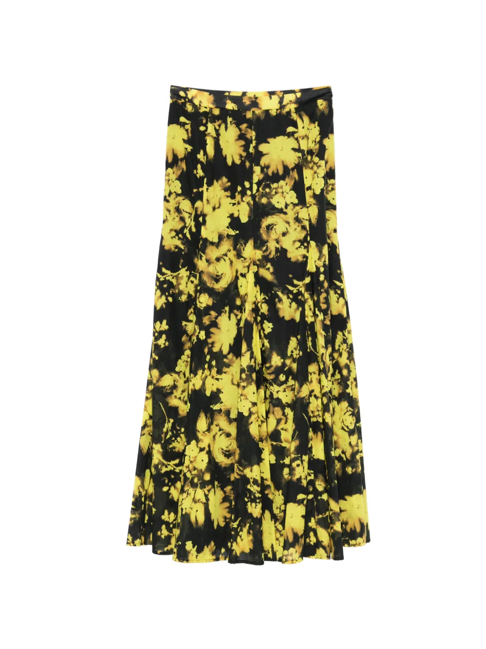 Erika Cavallini floral-pattern maxi skirt - Nero