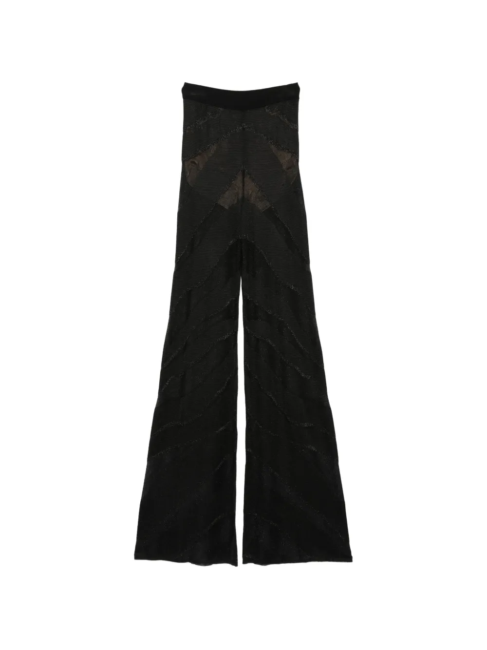 Just Cavalli chevron-pattern palazzo pants - Nero
