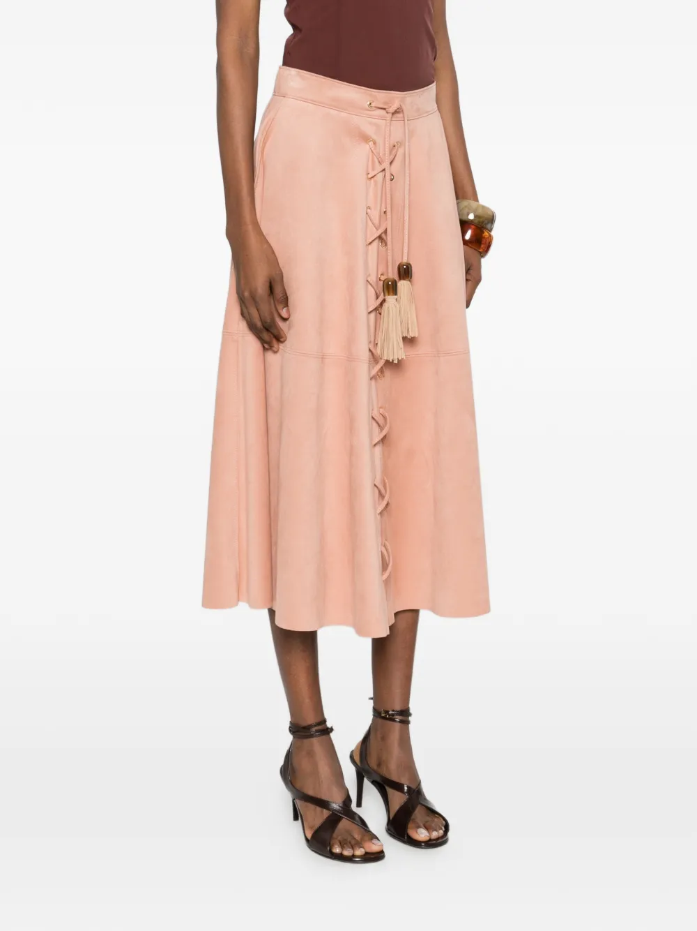 Pink Midi Skirt