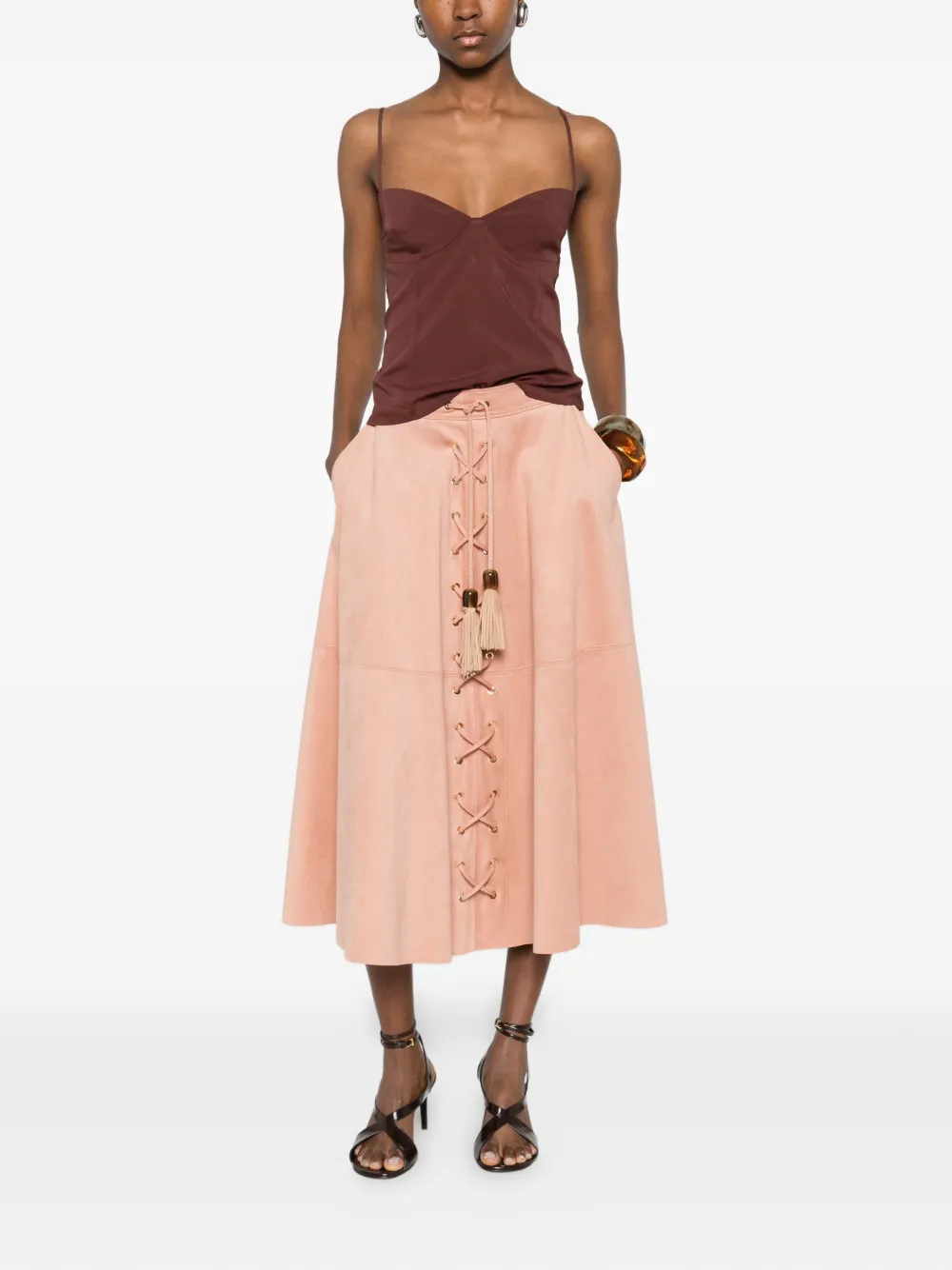 Pink Midi Skirt
