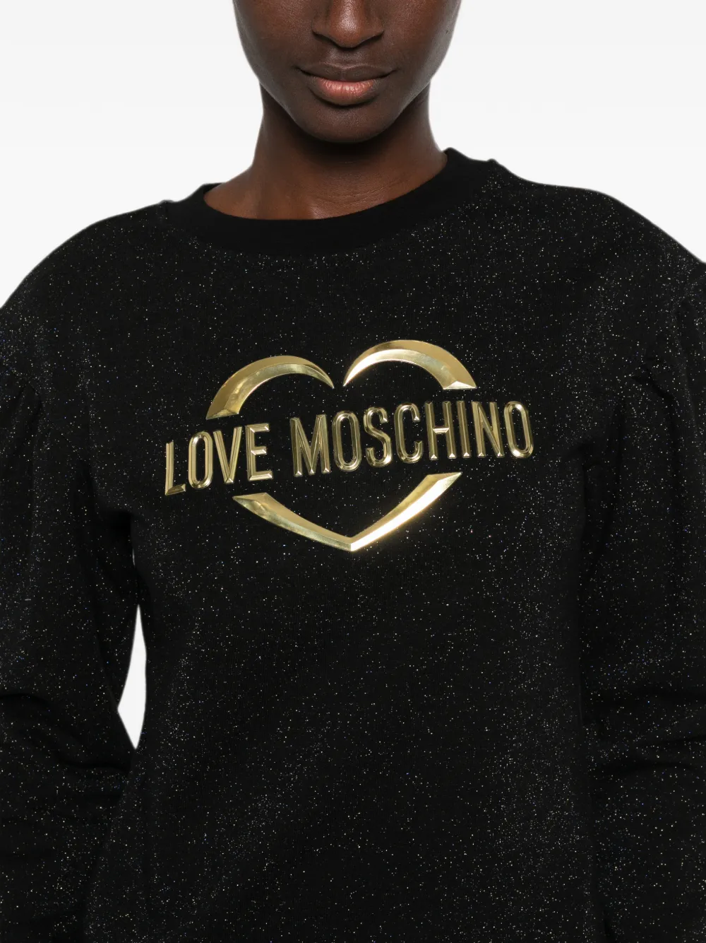 Love Moschino Sweater met logoprint Zwart