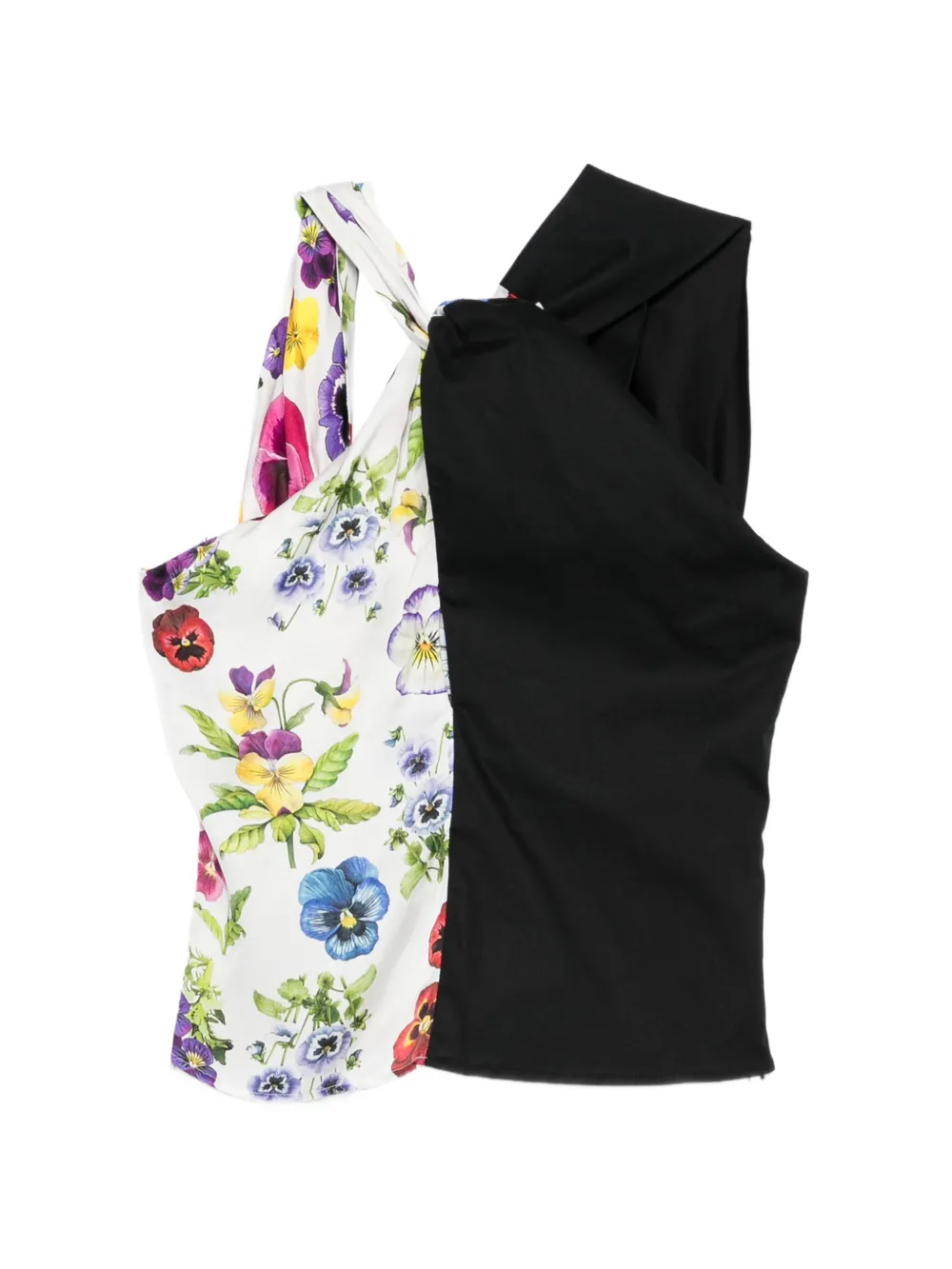 Vivetta flora-print top - Bianco