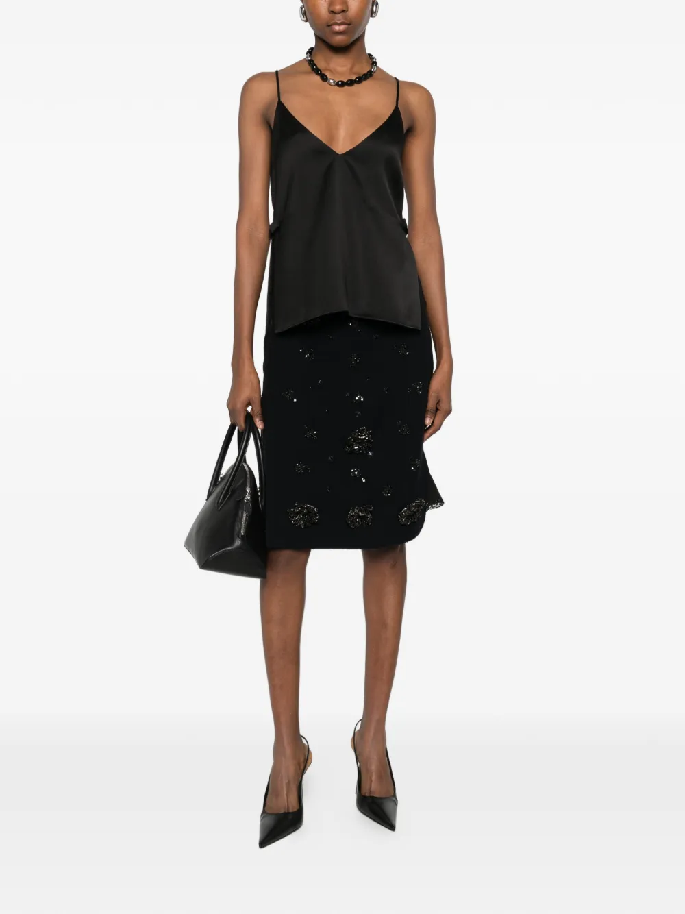  Nº21 Spaghetti-strap Top - Black 