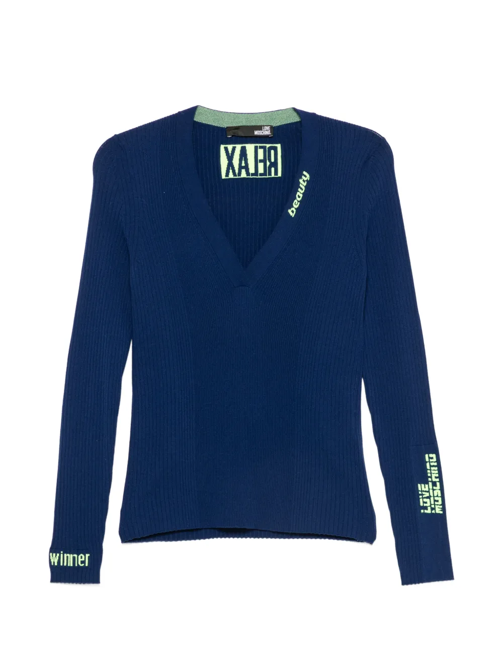 Love Moschino V-neck sweater - Blu