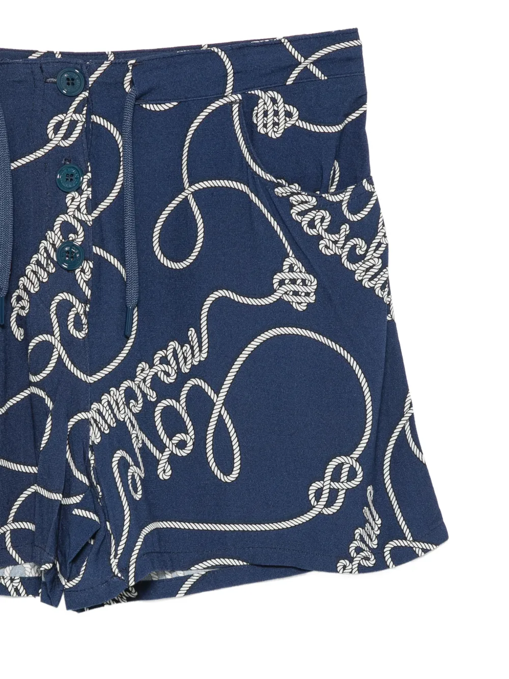 Love Moschino Shorts met trekkoord en touwprint Blauw