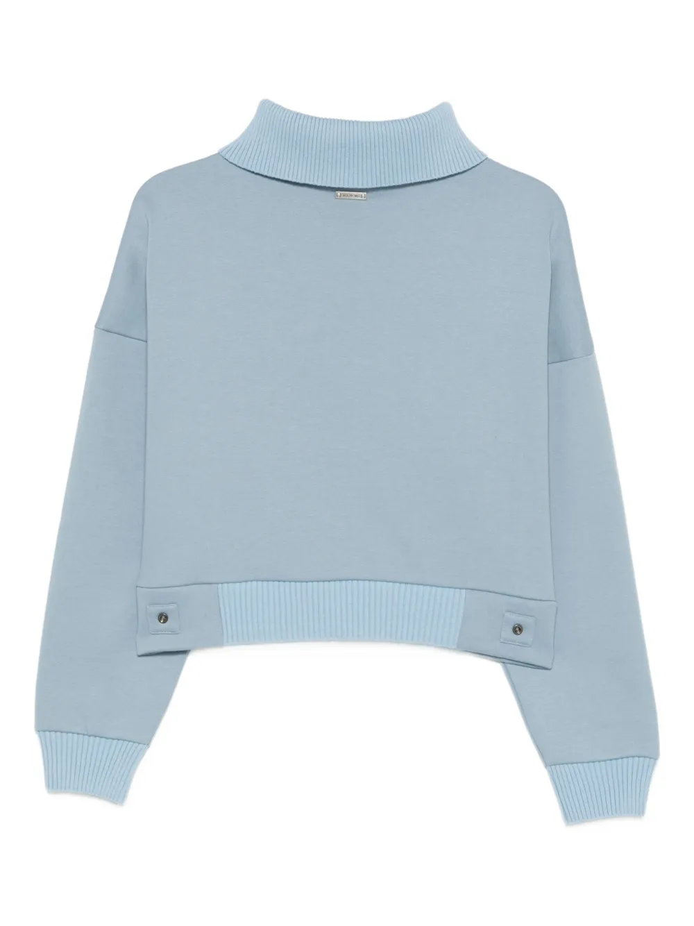 Iceberg Zip Funnel-neck Sweatshirt In Blue