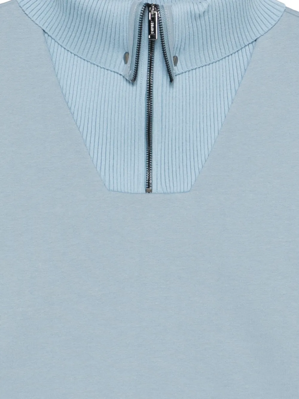 Iceberg Zip Funnel-neck Sweatshirt In Blue