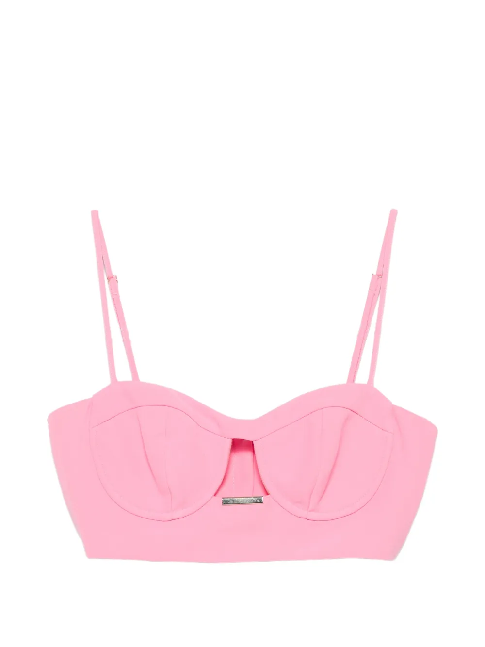 SIMONA CORSELLINI Top crop con dettaglio cut-out - Rosa