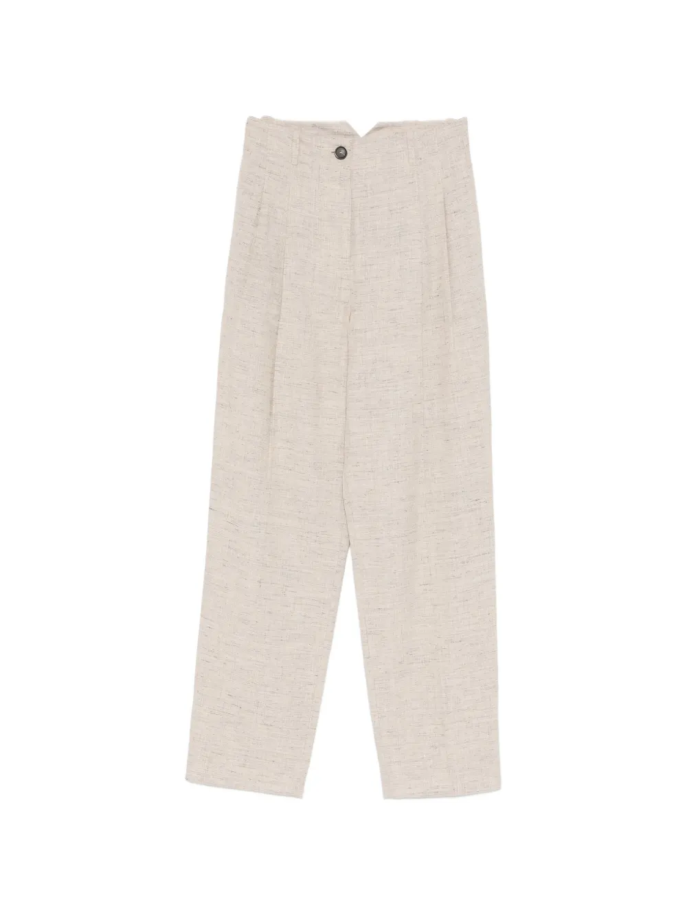 Erika Cavallini Buttoned Pleated Trousers In Neutral