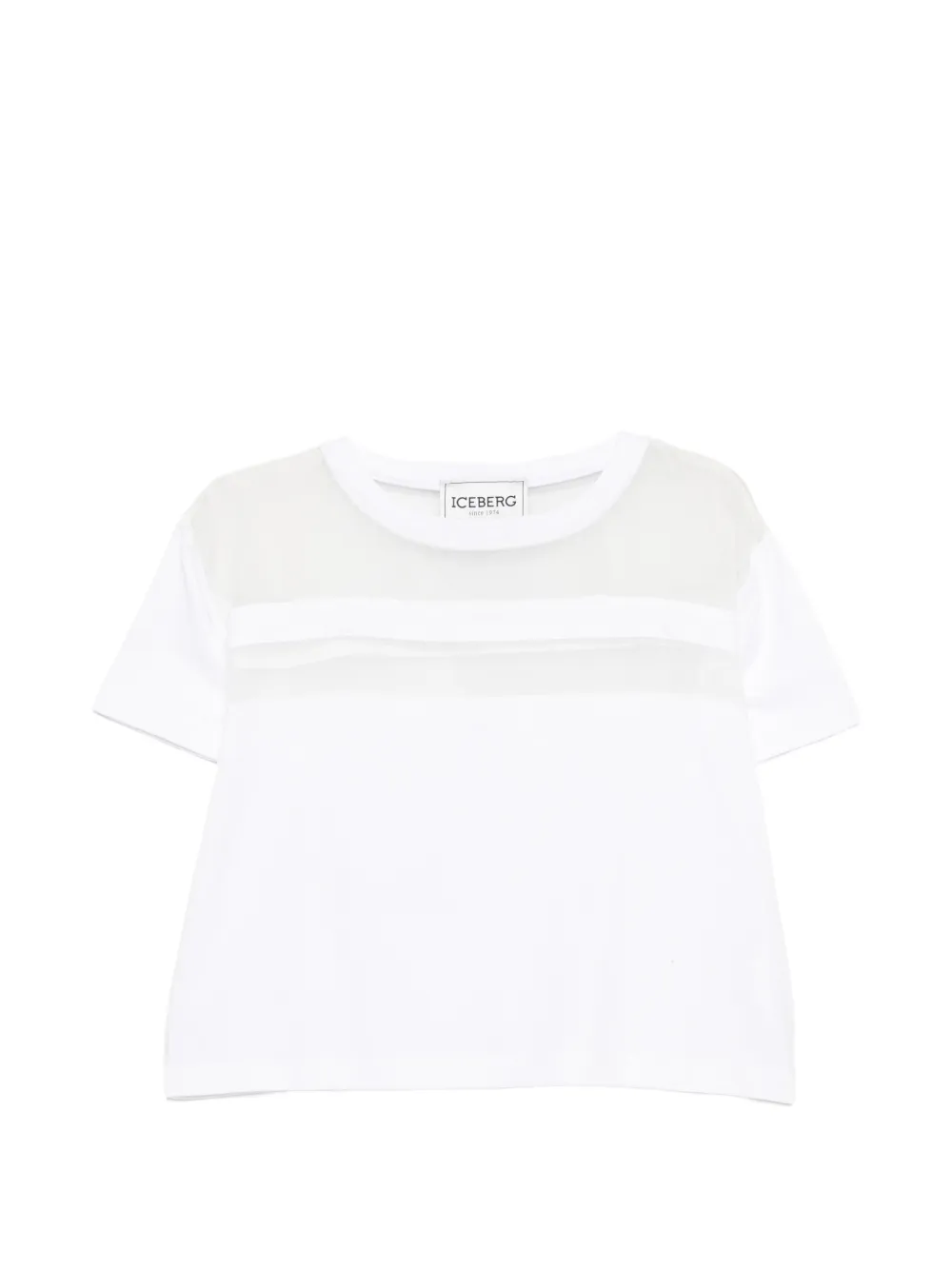 Iceberg sheer-panel T-shirt - Bianco