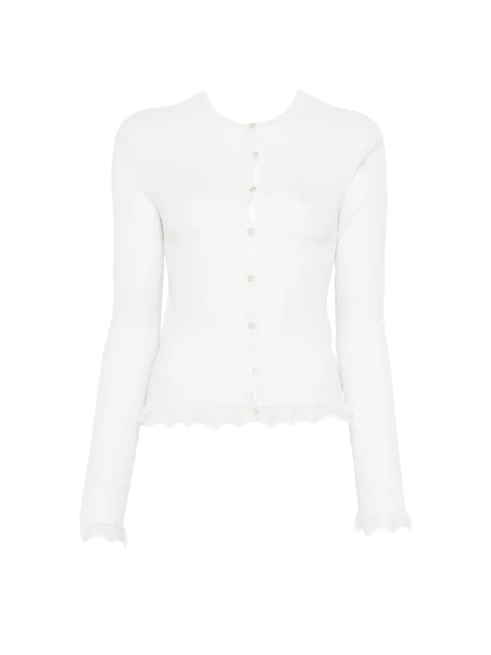 Blumarine ruffled knitwear - Bianco