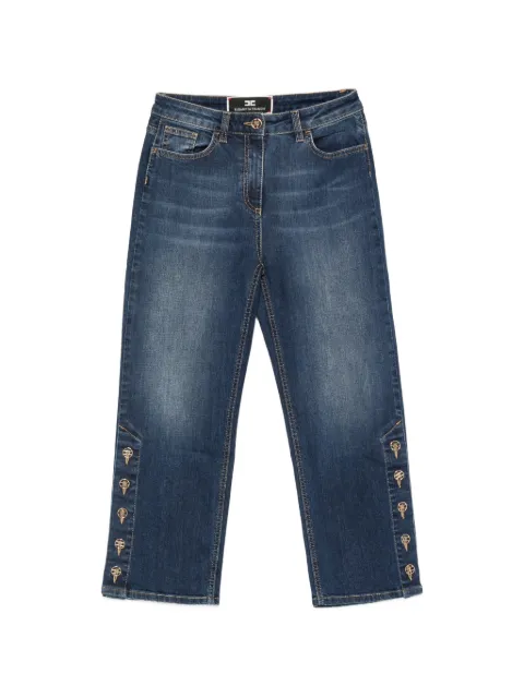Elisabetta Franchi button-up cropped jeans