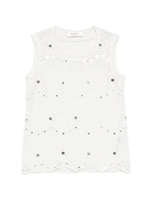 Blugirl broderie-anglaise sequin-embellishment top