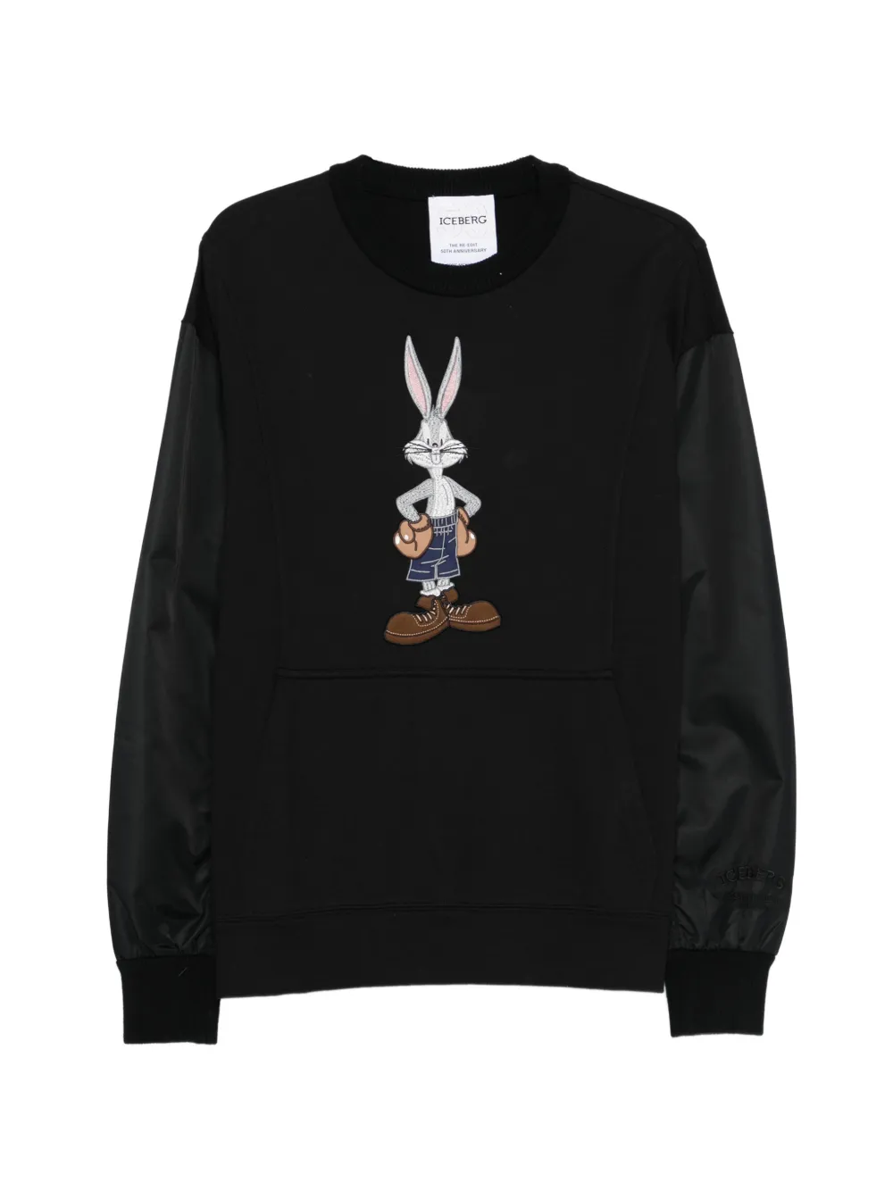 Iceberg cartoon embroidery sweatshirt - Nero