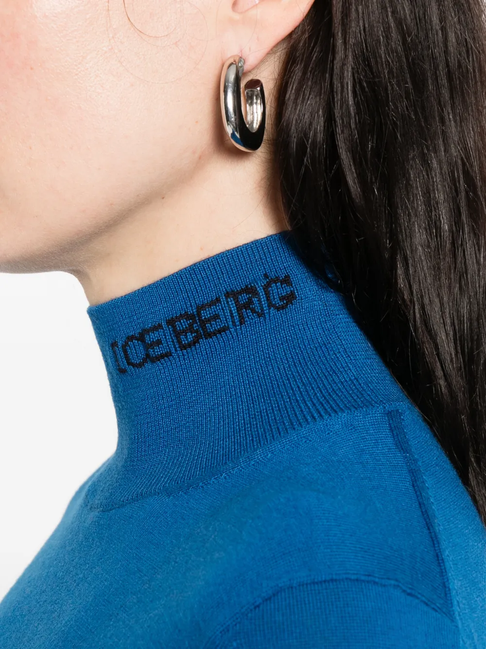 Iceberg High-neck Sweater In Blue