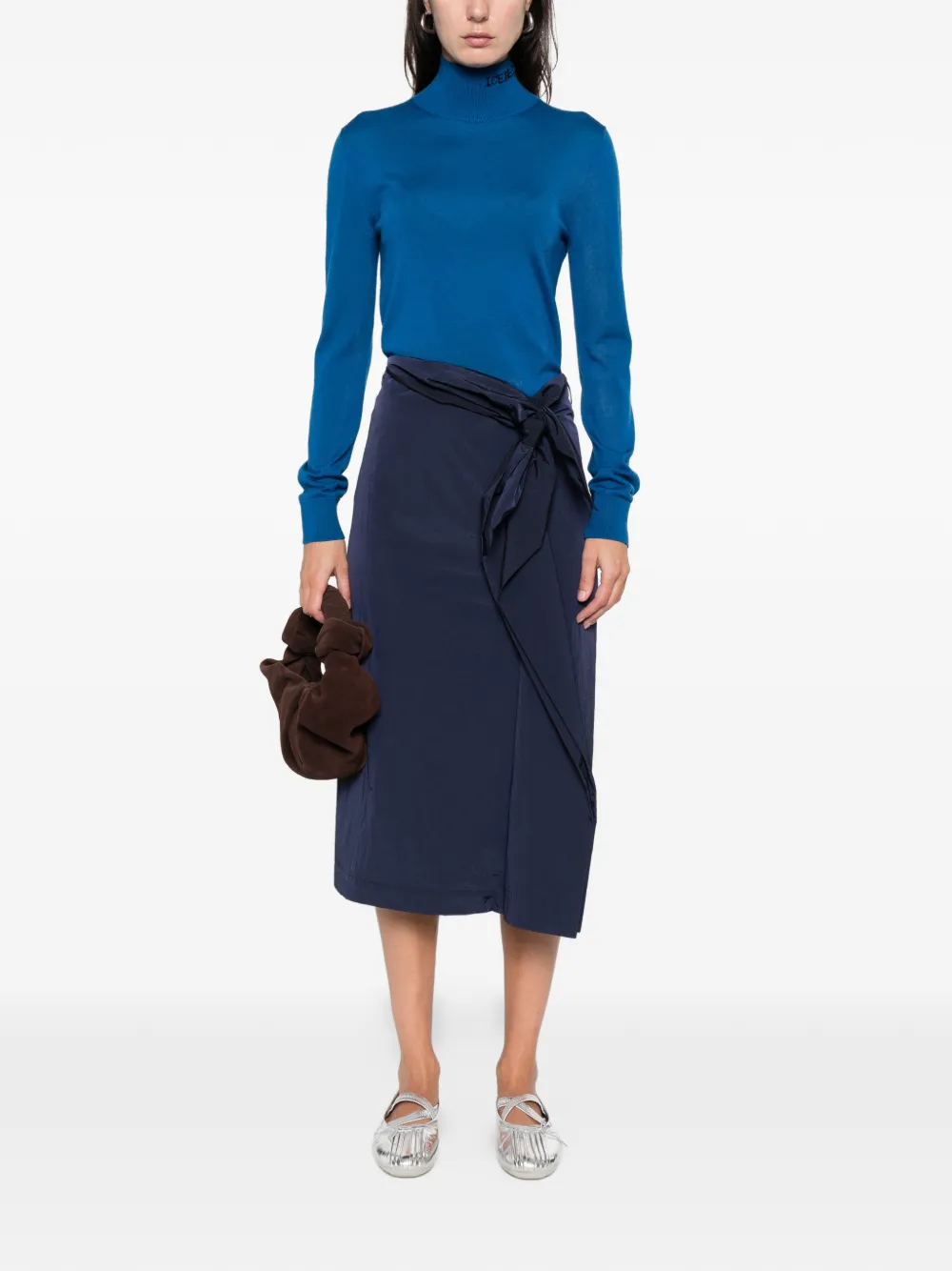 Iceberg High-neck Sweater In Blue