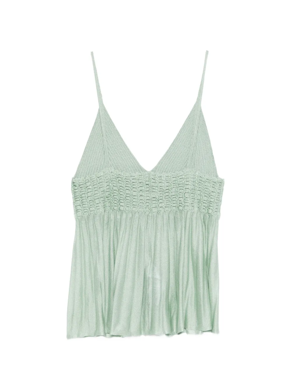  Circus Hotel Pleated Top - Green 