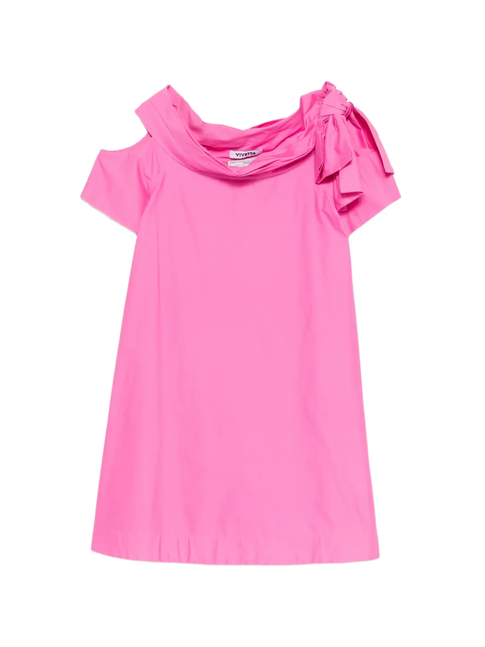 Vivetta bow-detail cold-shoulder mini dress - Rosa