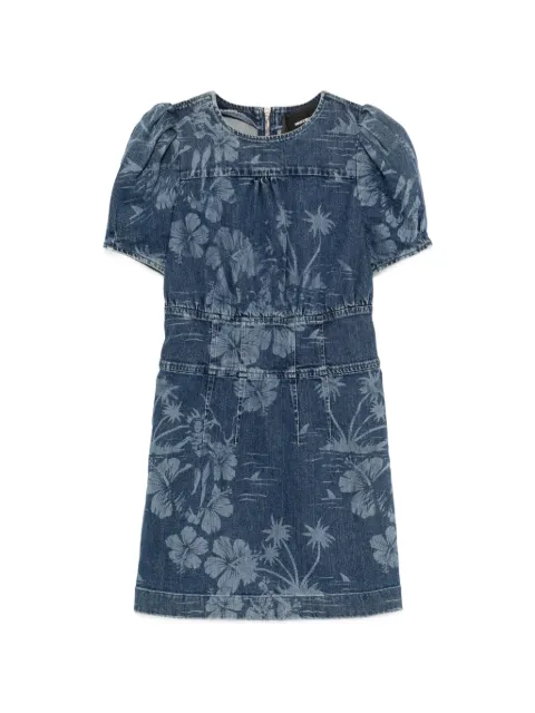 Marco Bologna vestido corto con estampado floral y mangas farol