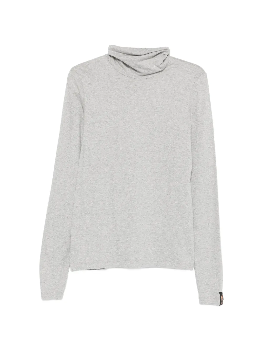 Nº21 T-shirt a maniche lunghe con collo alto - Grigio