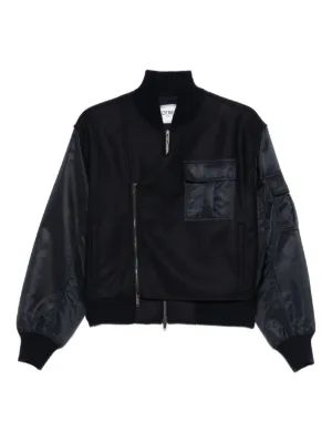 Emporio Armani ベルベット ボンバージャケット | ブラック | FARFETCH JP