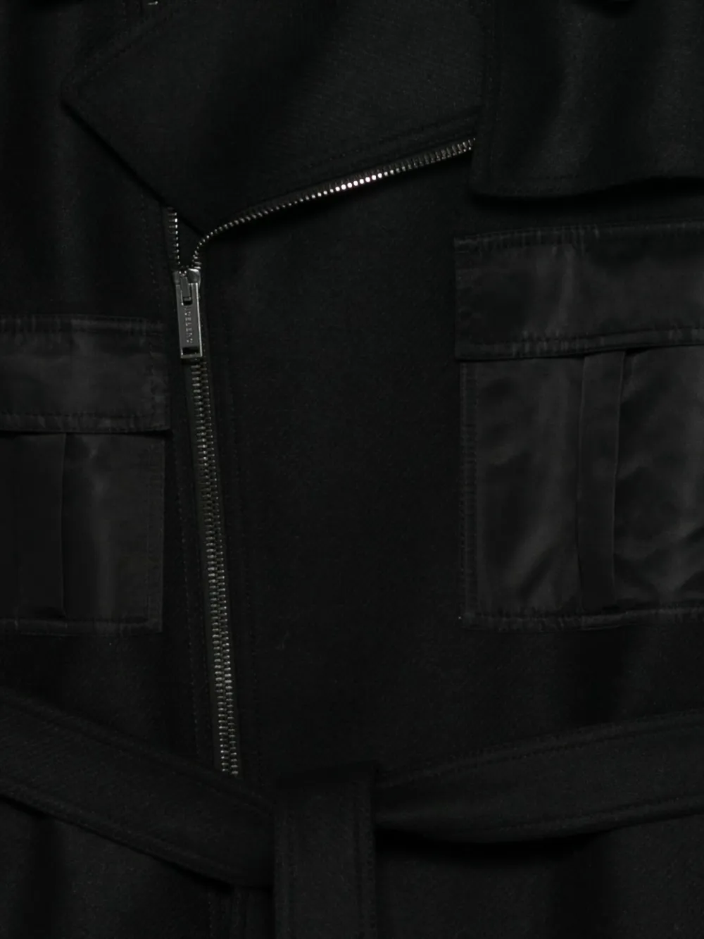 Iceberg Jas met ceintuur en rits Zwart