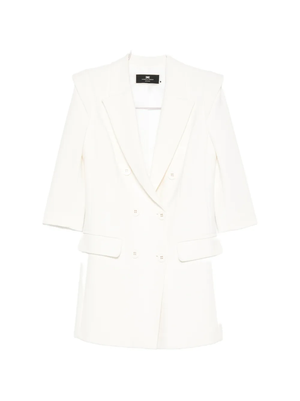 Elisabetta Franchi double-breasted blazer mini dress - Toni neutri