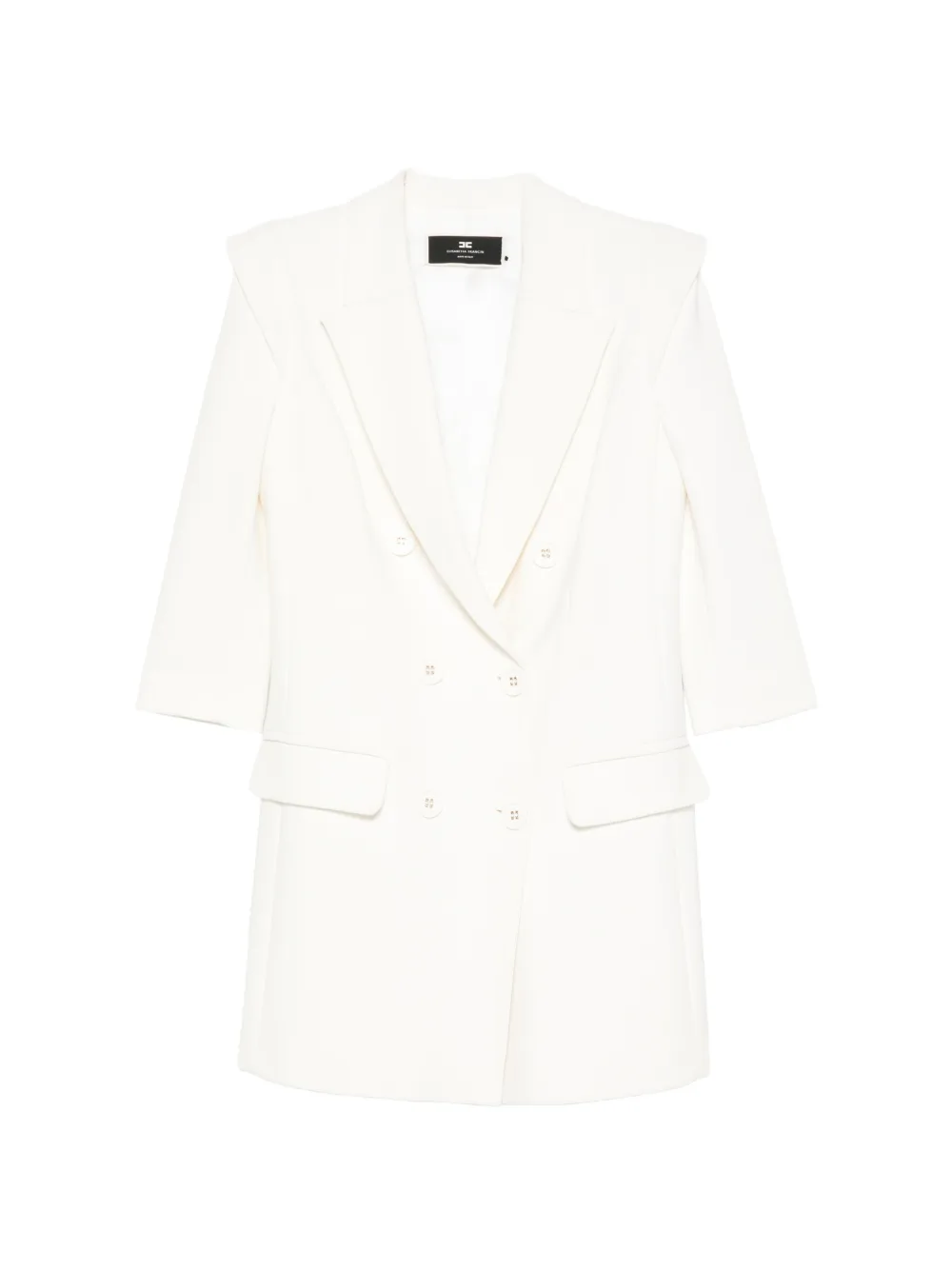 Elisabetta Franchi double-breasted blazer mini dress - Toni neutri