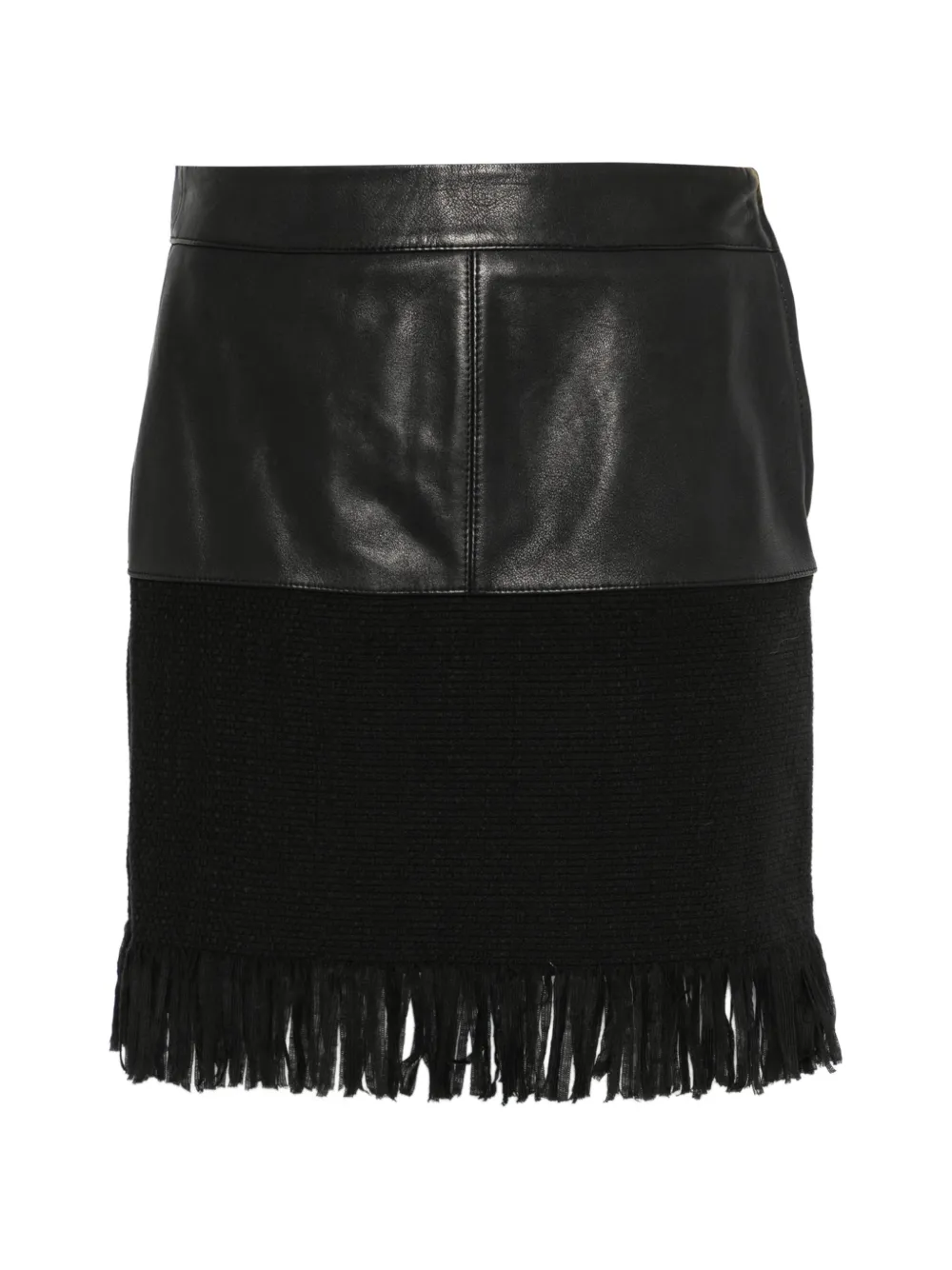 PINKO fringed panel skirt - Nero