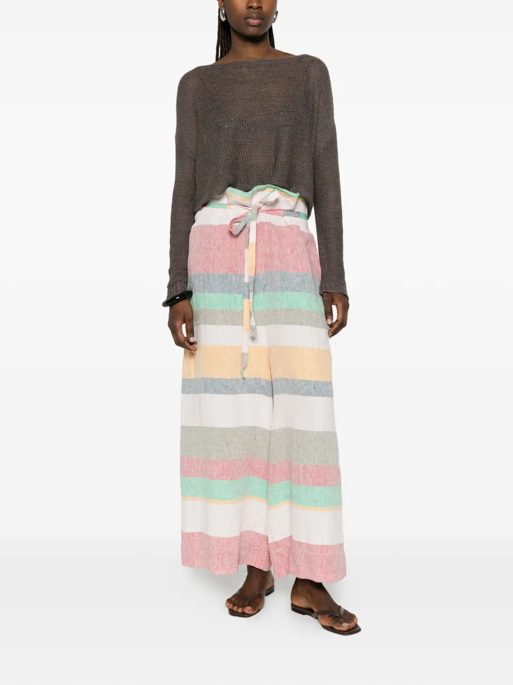  Osklen Pantalones A Rayas - Blanco 