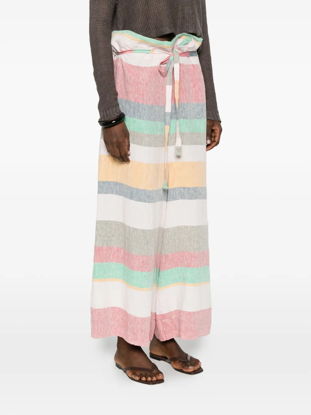  Osklen Pantalones A Rayas - Blanco 