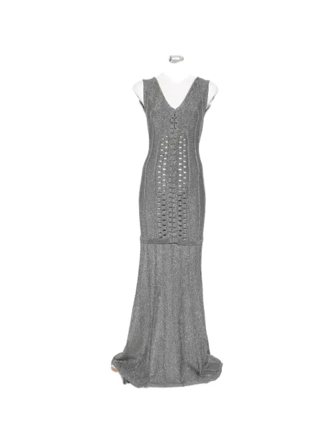 Circus Hotel V-neck openwork dress