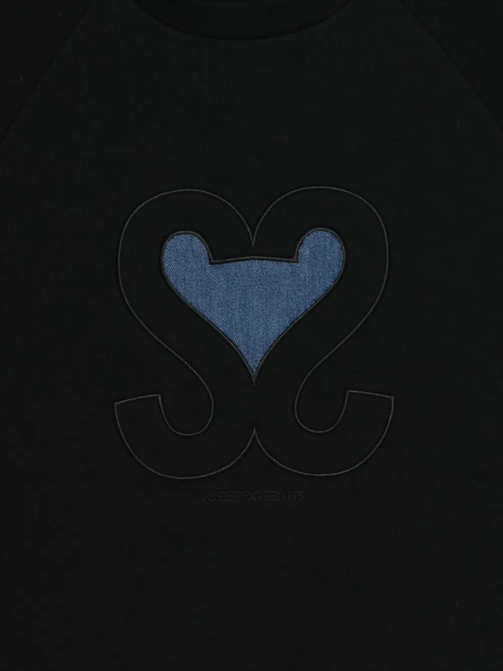 Iceberg Heart-embroidered Sweatshirt In Black