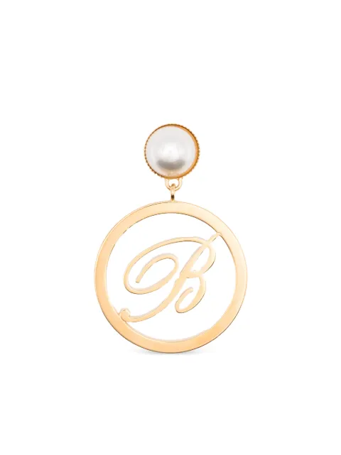 Blumarine faux-pearl logo earrings