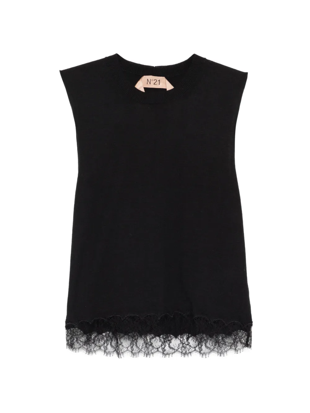 Nº21 lace knitted top - Nero