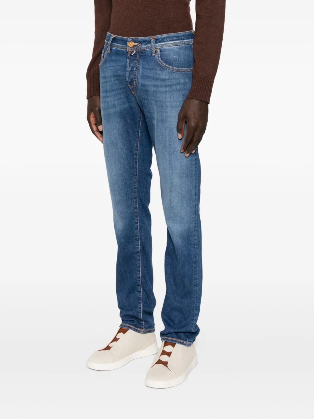 Jacob Cohën Jeans met vijf zakken Blauw