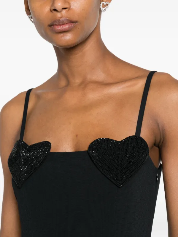 Blumarine ハートモチーフ ミディドレス | ブラック | FARFETCH JP